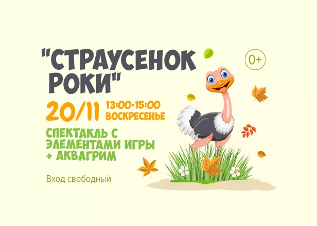 Страусёнок Роки: спектакль с элементами игры
